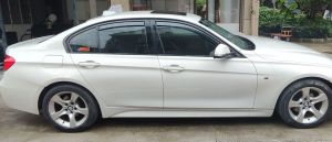 Paravanturi de vânt pentru BMW 3 F30 2012-2019 Auto Masina Negru transparent 4 buc.
