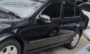 Wind Rain Deflector for SKODA OCTAVIA MK2 2004-2013 SEDAN Car Auto Transparent Black set  4 pcs.