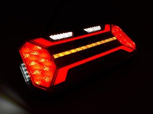 2 x Pkw Lkw LED Anhänger Dynamic Blinker Heckleuchten Neon 12V 24V E9