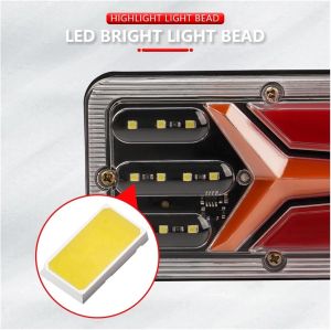 2 x LED Anhänger LKW Heckleuchten Dynamic Rückleuchten Leuchten Lampe 12v 24V 
