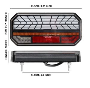 2 x LED Anhänger LKW Heckleuchten Dynamic Blinker Rückleuchten Leuchten Lampe 12v 24V 