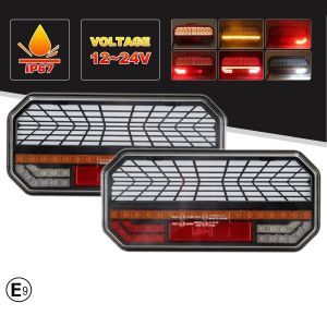 2 x LED Anhänger LKW Heckleuchten Dynamic Blinker Rückleuchten Leuchten Lampe 12v 24V 