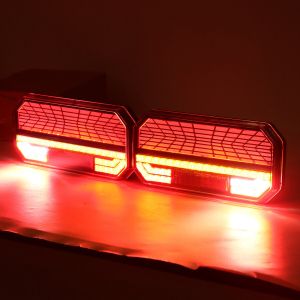 2 x LED Anhänger LKW Heckleuchten Dynamic Blinker Rückleuchten Leuchten Lampe 12v 24V 