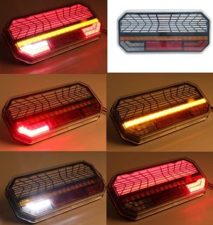 2 x LED Anhänger LKW Heckleuchten Dynamic Blinker Rückleuchten Leuchten Lampe 12v 24V 