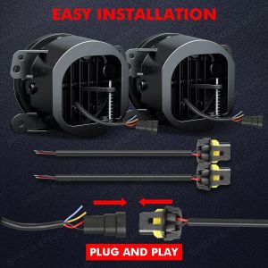 2 x LED Dimljus Halogen Strålkastare Framljus DRL für Peugeot,Renault, Ford, Citroen, Opel, Dacia, Jaguar, Porsche, Suzuki, Nissan, Jeep, Dodge, Chrysler