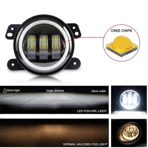 2 x LED Dimljus Halogen Strålkastare Framljus DRL für Peugeot,Renault, Ford, Citroen, Opel, Dacia, Jaguar, Porsche, Suzuki, Nissan, Jeep, Dodge, Chrysler