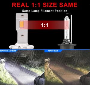 2 x LED D2S Xenon 12-24V 50000lm Canbus Luces Bombillas Luz Lampara de Automóviles Camiones Coche 6000K 