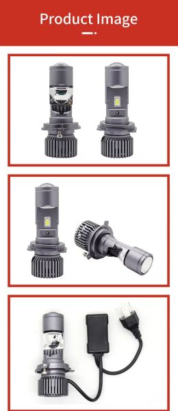 2 x LED H4 Luces Bombillas Luz Lampara de Automóviles Camiones Coche Hi/Low Beam 80W 12000lm 6500K 12V 24V