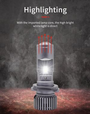 2 x LED H4 Luces Bombillas Luz Lampara de Automóviles Camiones Coche Hi/Low Beam 80W 12000lm 6500K 12V 24V