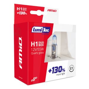 2 x H1 12V 55W LumiTec LIMITED +130% Halogen Ljus Lampa High Low Beam Bilstrålkastare Lyspærer Strålekaster Lasbil Moto 