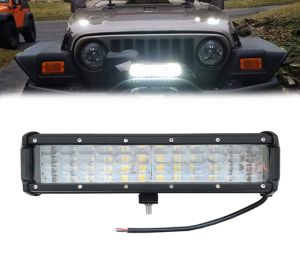 48 LED BAR 31cm 108W SPOT 4 ROW mit Lupe Arbeitsscheinwerfer 10-30V Lichtleiste Leuchten Auto PKW SUV 