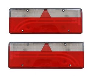 2 x Rückleuchtenglas Rücklichtglas Lichtscheibe für Anhänger Schmitz,Europoint III,Europoint 3,Aspöck,Schwarzmüller