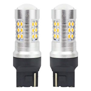 2 x LED Canbus Gelb Scheinwerfer T20 WY21W Canbus 3030 24SMD 12V/24V Lampe Autolichter Glühbirnen 