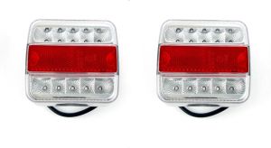 2 x Luces de freno remolque, stop luces remolque, izquierda derecha  Bus Van 14 LED 12v