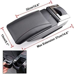 DACIA DUSTER 2 2017-2024 Car Auto Armrest Centre Console Arm Storage Box Black Leather