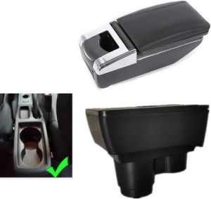 DACIA DUSTER 2 2017-2024 Car Auto Armrest Centre Console Arm Storage Box Black Leather