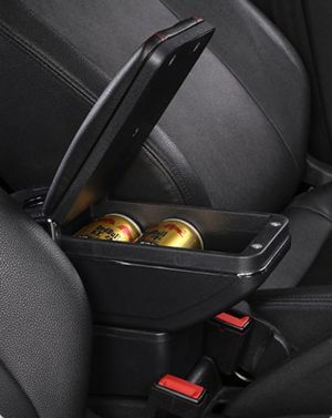 DACIA DUSTER 2 2017-2024 Car Auto Armrest Centre Console Arm Storage Box Black Leather