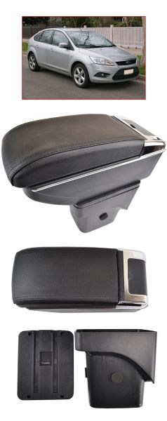 Ford Focus MK2 2005-2011 Accoudoir Central Console Voiture Noir Ciur