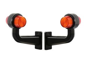 2 x LED Begrenzungsleuchten Lampe Positionsleuchten LKW Anhänger Rot Gelb 12V 24V 