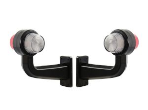 2 x LED Begrenzungsleuchten Lampe Positionsleuchten LKW Anhänger Rot Weiß 12V 24V 