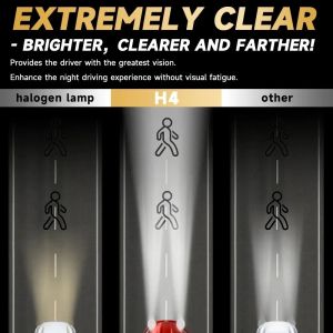 2 x LED Y10 H7 200% 50W 6400LM 6000K 360° Canbus med Linse Lys Hovedlys Lyspærer Strålekaster Lampe Lastebil Bil Hi/Low Beam 12V 24V