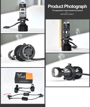 2 x LED Y10 H4 200% 50W 6400LM  6000K 360° Canbus with Lens Headlights Bulbs Lamp Car Truck Lorry Lights Vehicle Hi/Low Beam 12V 24V 