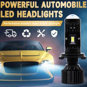 2 x LED Y10 H4 200% 50W 6400LM  6000K 360° Canbus with Lens Headlights Bulbs Lamp Car Truck Lorry Lights Vehicle Hi/Low Beam 12V 24V 
