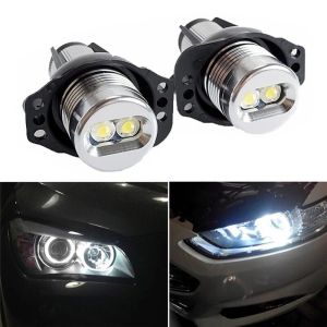 2 x BMW E90 E91 LED Angel Eyes Marker 12W Weiß Scheinwerfer Canbus Fehlerfrei