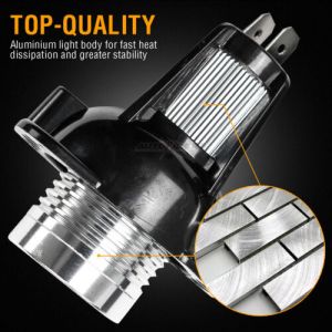 2 x BMW E90 E91 LED Angel Eyes 12W Hvit Pære Frontlys Canbus ingen Feil