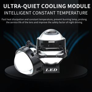 2x Bi-LED Projektor Strålkastare 3inch Linser 120W 8000lm 12V – Vit – Universella LED-bilstrålkastare med Helljus & Halvljus, +500 % Ljusstyrka, Enkel Installation