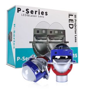 2x Bi-LED Projektor Scheinwerfer Objektive 3inch 130W 8000lm 12V – Weiß – Universal Auto LED Scheinwerfer mit Fern- & Abblendlicht, +500% Helligkeit, Einfache Installation