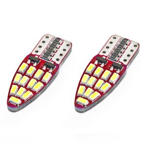 2 x T10 W5W Canbus 3014 24SMD 12V Canbus Error Free Alb 5600K Lampa Becuri AMIO Lumini 