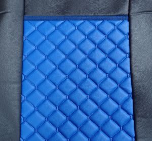 2x Bilklädsel för DAF XF 106 2015-2021 Lastbil Svart Bla Läder