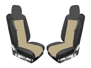 Sitzbezüge für RENAULT T 2015-2021 LKW Schwarz Beige Leder 