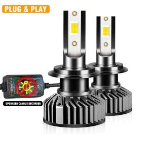 2 x H7 12V 50W 12000lm Mono LED +300% Canbus Lys Hovedlys Lyspærer Strålekaster Lampe Lastebil Bil Hi/Low Beam 