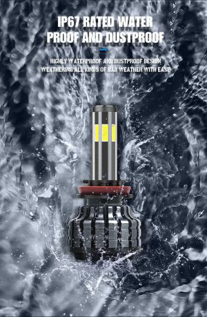 2 x COB LED H11 H8 H9 12V 80W 16000lm 360° 6000K Canbus inget Fel Ljus Lampa Bilstrålkastare Lyspærer Strålekaster Lasbil Moto 