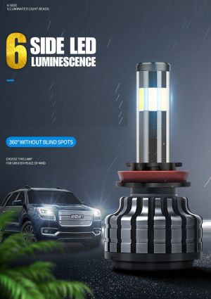 2 x COB LED H4 12V 80W 16000lm 360° Canbus 6000K  No Error Headlights Bulbs Lamp Car Truck Lorry Lights Vehicle Hi/Low Beam