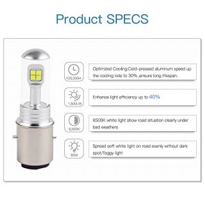 2 x H4 HS1 12V-24V 360° 6000K Lys Hovedlys Lyspærer Strålekaster Lampe Lastebil Bil 