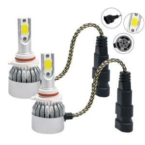 2 x COB LED HB4 9006 12V 7600LM 72W Ljus Lampa Bilstrålkastare Lyspærer Strålekaster Lasbil Moto Halv/Och Helljus