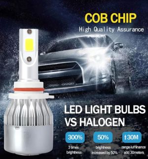 2 x COB LED HB4 9006 12V 7600LM 72W Ljus Lampa Bilstrålkastare Lyspærer Strålekaster Lasbil Moto Halv/Och Helljus