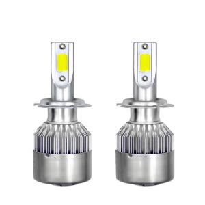 2 x COB LED H7 12V 7600LM 72W Ljus Lampa Bilstrålkastare Lyspærer Strålekaster Lasbil Moto Halv/Och Helljus