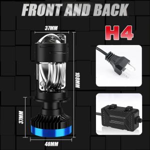 2 x Mini Bi LED H4 12V 24V 160W 30000lm 360° 6000K Canbus inget Fel Ljus Lampa Bilstrålkastare Lyspærer Strålekaster Lasbil Moto Halv/Och Helljus