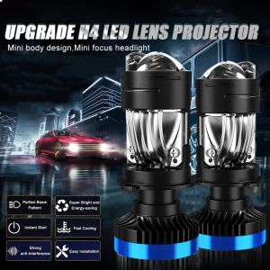 2 x Mini Bi LED H4 12V 24V 160W 30000lm 360° 6000K Canbus inget Fel Ljus Lampa Bilstrålkastare Lyspærer Strålekaster Lasbil Moto Halv/Och Helljus