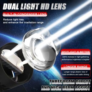 2 x Mini Bi LED H4 12V 24V 160W 30000lm 360° 6000K Canbus inget Fel Ljus Lampa Bilstrålkastare Lyspærer Strålekaster Lasbil Moto Halv/Och Helljus