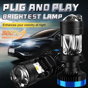 2 x Mini Bi LED H4 12V 24V 160W 30000lm 360° 6000K Canbus inget Fel Ljus Lampa Bilstrålkastare Lyspærer Strålekaster Lasbil Moto Halv/Och Helljus