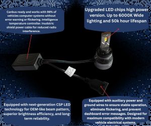 2 x LED H8 H11 12V 24V 16000LM 70W 6000K Ljus Lampa Bilstrålkastare Lyspærer Strålekaster Lasbil Moto Helljus