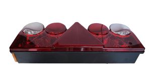 Links Anhänger Rückleuchten Heckleuchten Leuchten Schmitz Europoint 2 Cargo Aspöck 24V E4 25-6010-511,25-6011-511,098215120,127552079 mit Steckdose