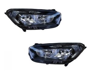 Satz Ford Transit Courier 2018+ Schwarz Scheinwerfer Elektrisch mit Motor Hauptscheinwerfer Frontscheinwerfer Rechts Links