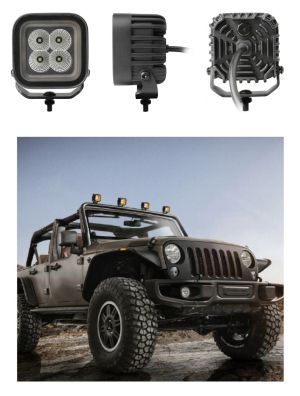 LED Arbeitsscheinwerfer 12V 24V 30W 2600lm Flood Beam Leuchten DRL Weiß/Rot/Orange