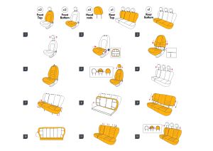 Sitzbezüge Komplettset für Autos Premium Öko-Leder Lux Otom Schwarz Grau COMFORT LINE 